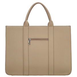 Charm London Princeton laptoptas licht taupe