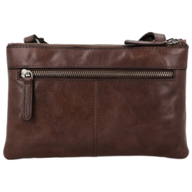 Hide & Stitches Westland schoudertas donkerbruin