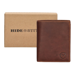 Hide & Stitches Japura portemonnee cognac