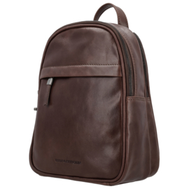Hide & Stitches Porto lederen handtas donker bruin