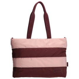 Zebra Trends Elske laptoptas bordeaux streep oud roze