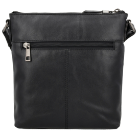 Hide & Stitches Porto lederen schoudertas zwart