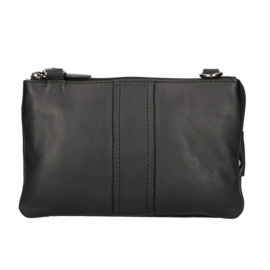 Leather Design festival bag harmonica zwart