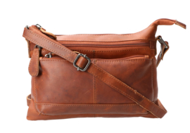 Leather Design schoudertas natural
