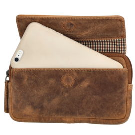 Hide & Stitches Idaho telefoontasje bruin