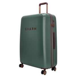 Charm London travel koffer donkergroen