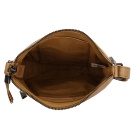 Hide & Stitches Porto lederen schoudertas taupe