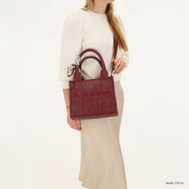 Charm London Avenue shopper bordeaux stippen