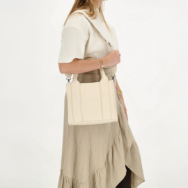 Charm London bond handtas natuur gebroken wit