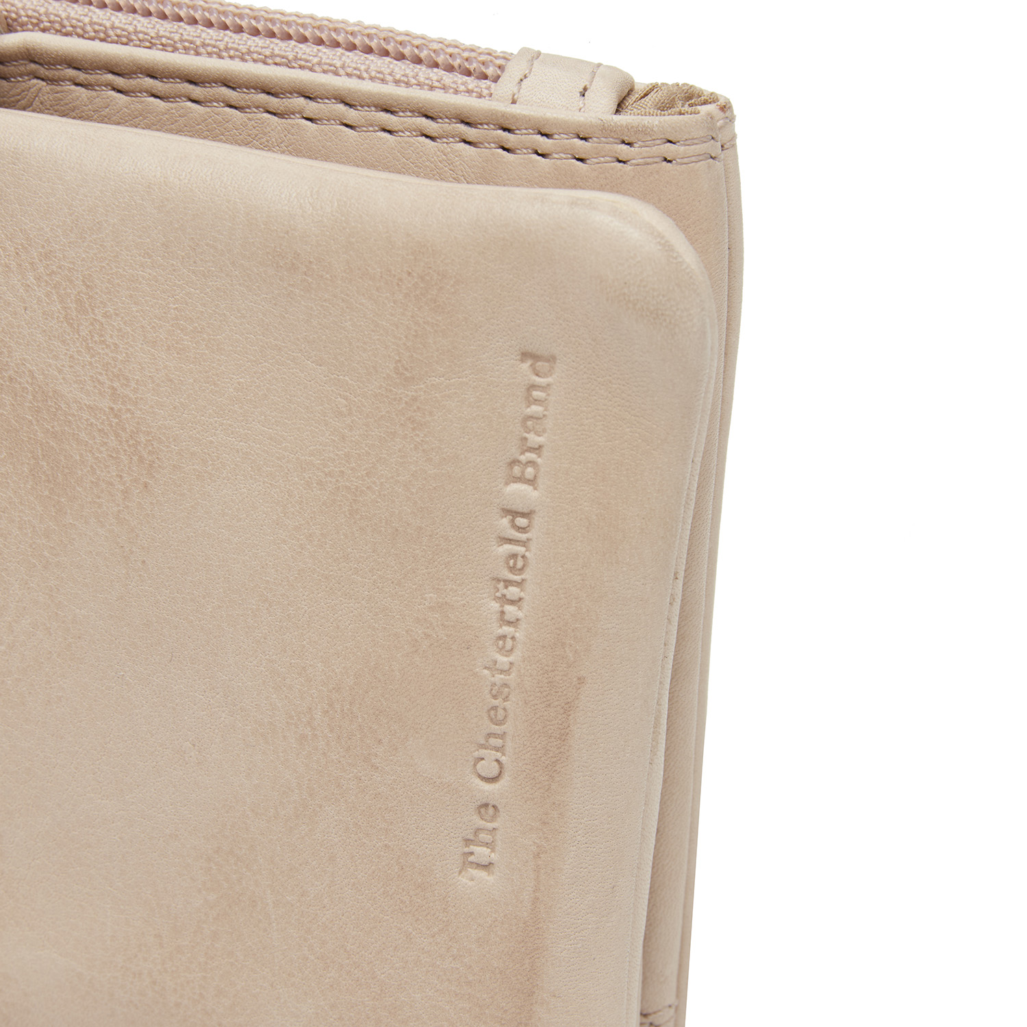 The Chesterfield Brand Fresno lederen dames portemonnee beige