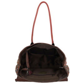 Multi colour lederen shopper