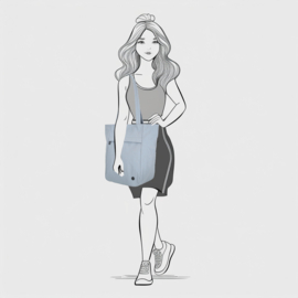 Enrico Benetti Tessa shopper licht blauw