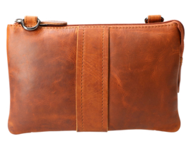 Leather Design festival bag harmonica natural