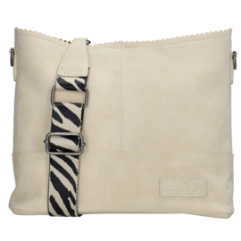 Zebra Merel schoudertas creme