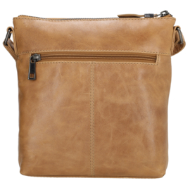 Hide & Stitches Porto lederen schoudertas taupe