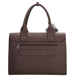 Charm London Bond laptoptas donker bruin