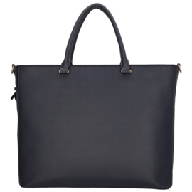 Charm London Cambridge laptoptas blauw