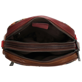 Beagles  Treccia multi colour lederen crossbodytas