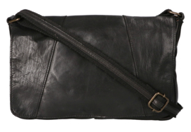 Leather Design schoudertas zwart