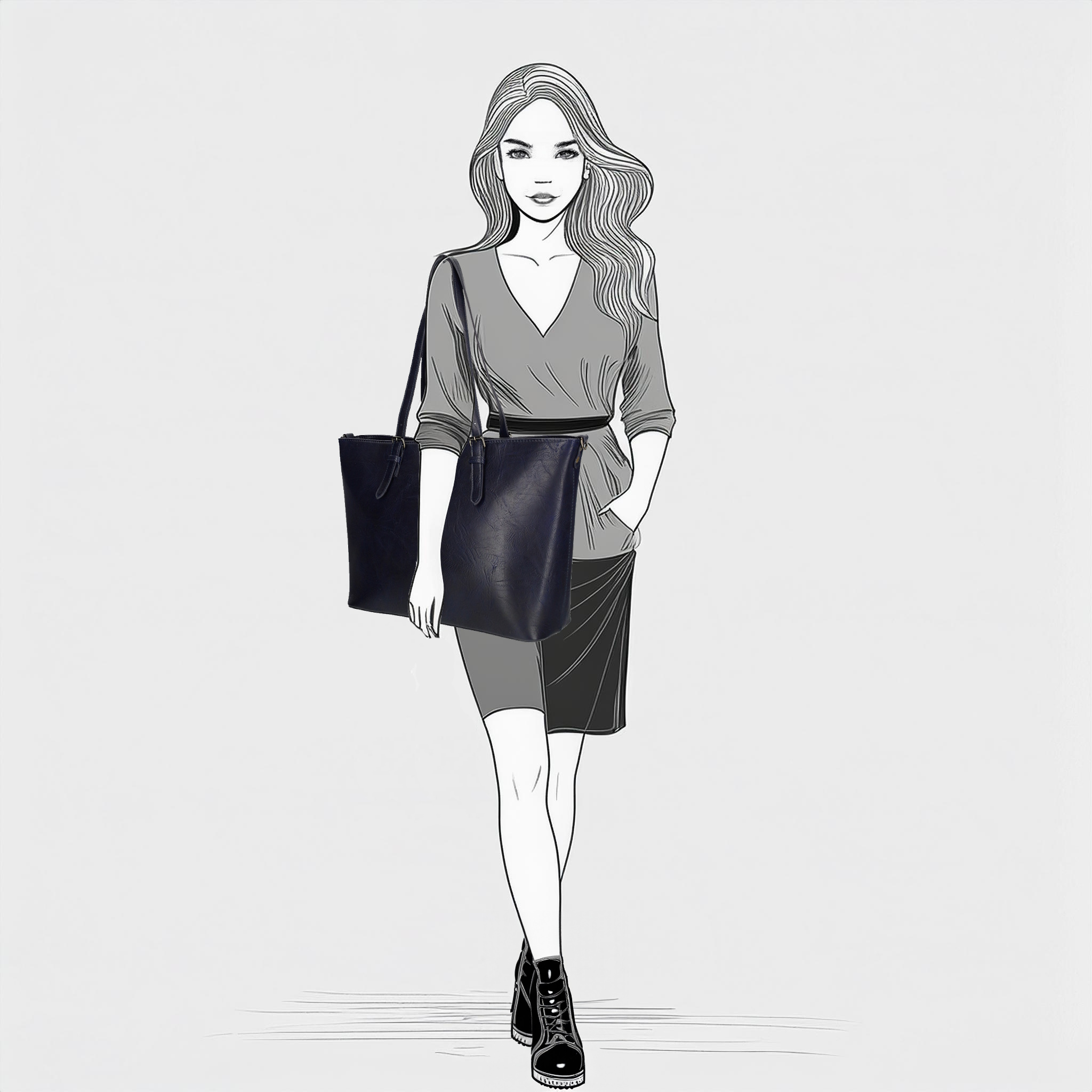 Enrico Benetti Kate shopper blauw