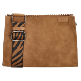 Zebra Merel schoudertas camel