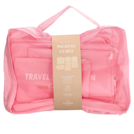 Charm London Travel packing cubes roze