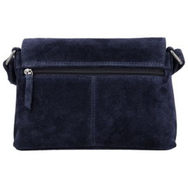Hide & Stitches Brazos lederen schoudertas blauw