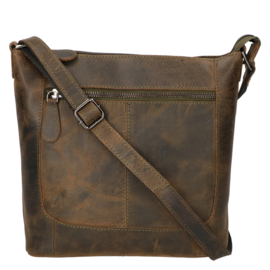 Leather Design schoudertas hunter green