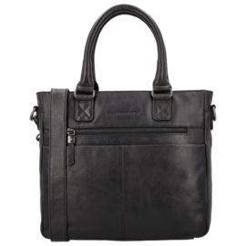 Hide & Stitches Porto lederen handtas zwart