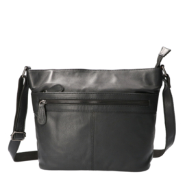 Leather Design schoudertas zwart