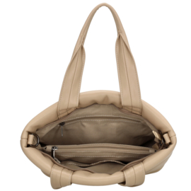 Zebra Evie handtas licht taupe