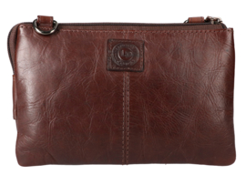 Leather Design festival bag harmonica bruin
