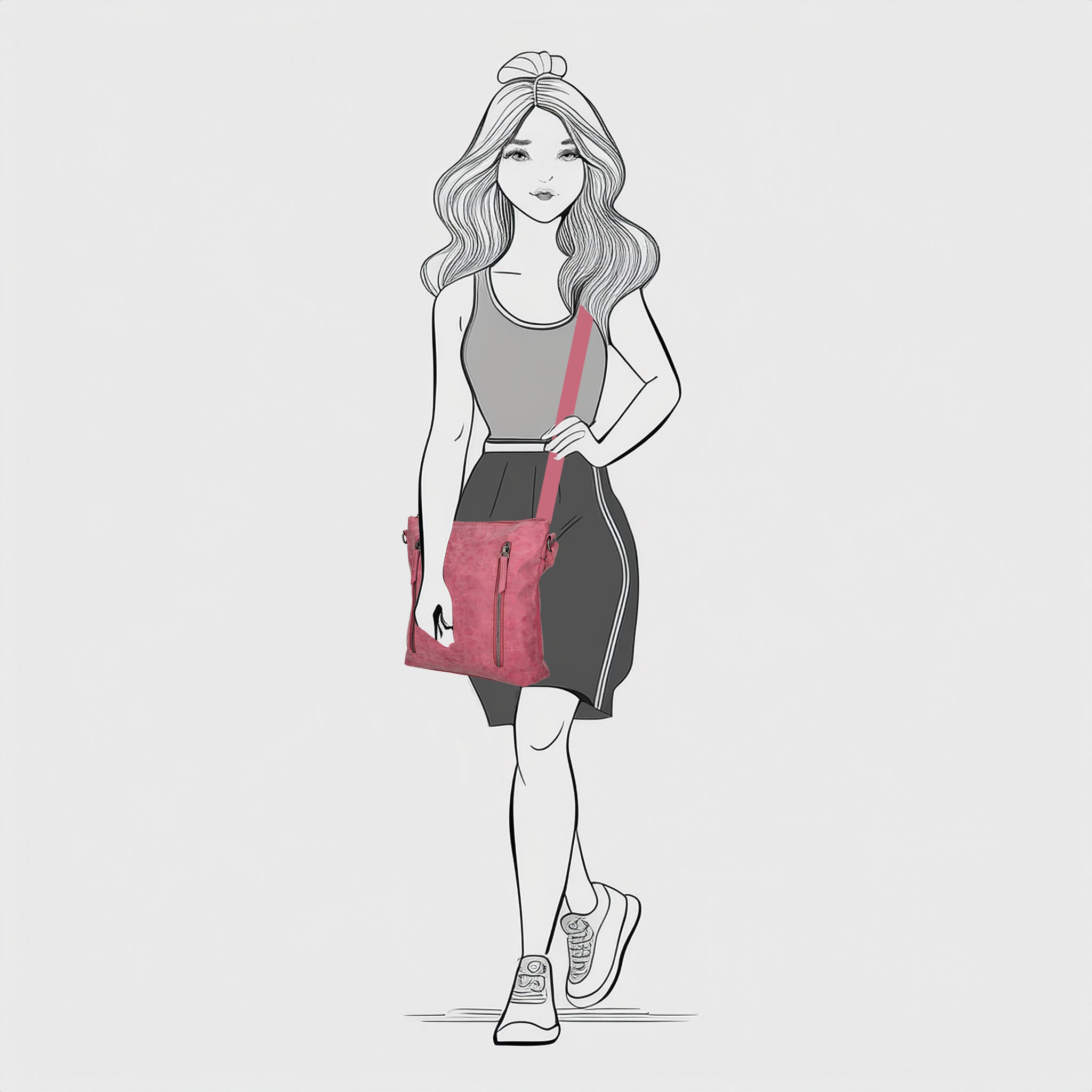 Enrico Benetti Kylie schouder/crossbody tas violet