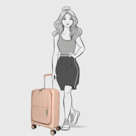 Enrico Benetti Tokyo handbagage koffer misty pink