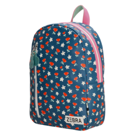 Zebra Trends rugzak blauw multi bloemen