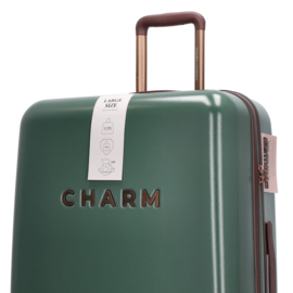 Charm London travel koffer donkergroen