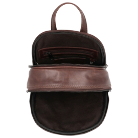 Hide & Stitches Porto lederen handtas donker bruin