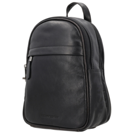 Hide & Stitches Porto lederen handtas zwart