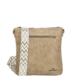 Enrico Benetti Stacey schoudertas midden taupe