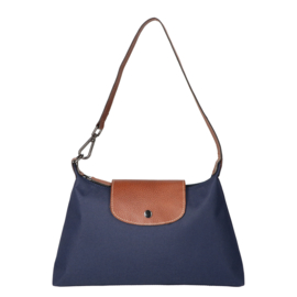 Leather Design schoudertas blauw