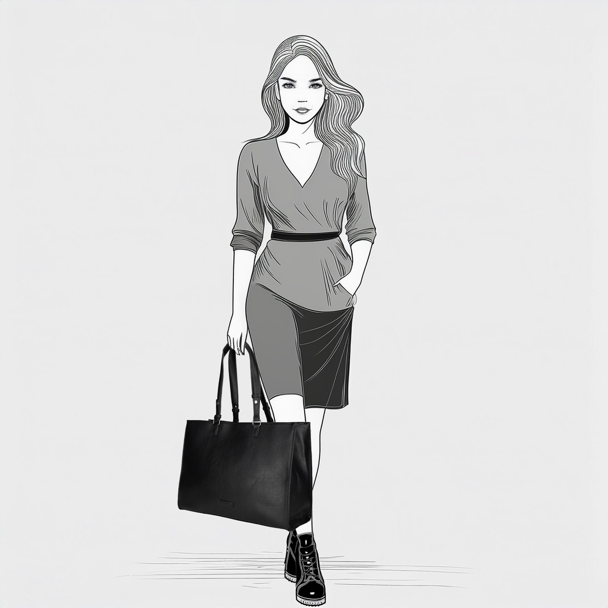 Enrico Benetti  Lily shopper zwart