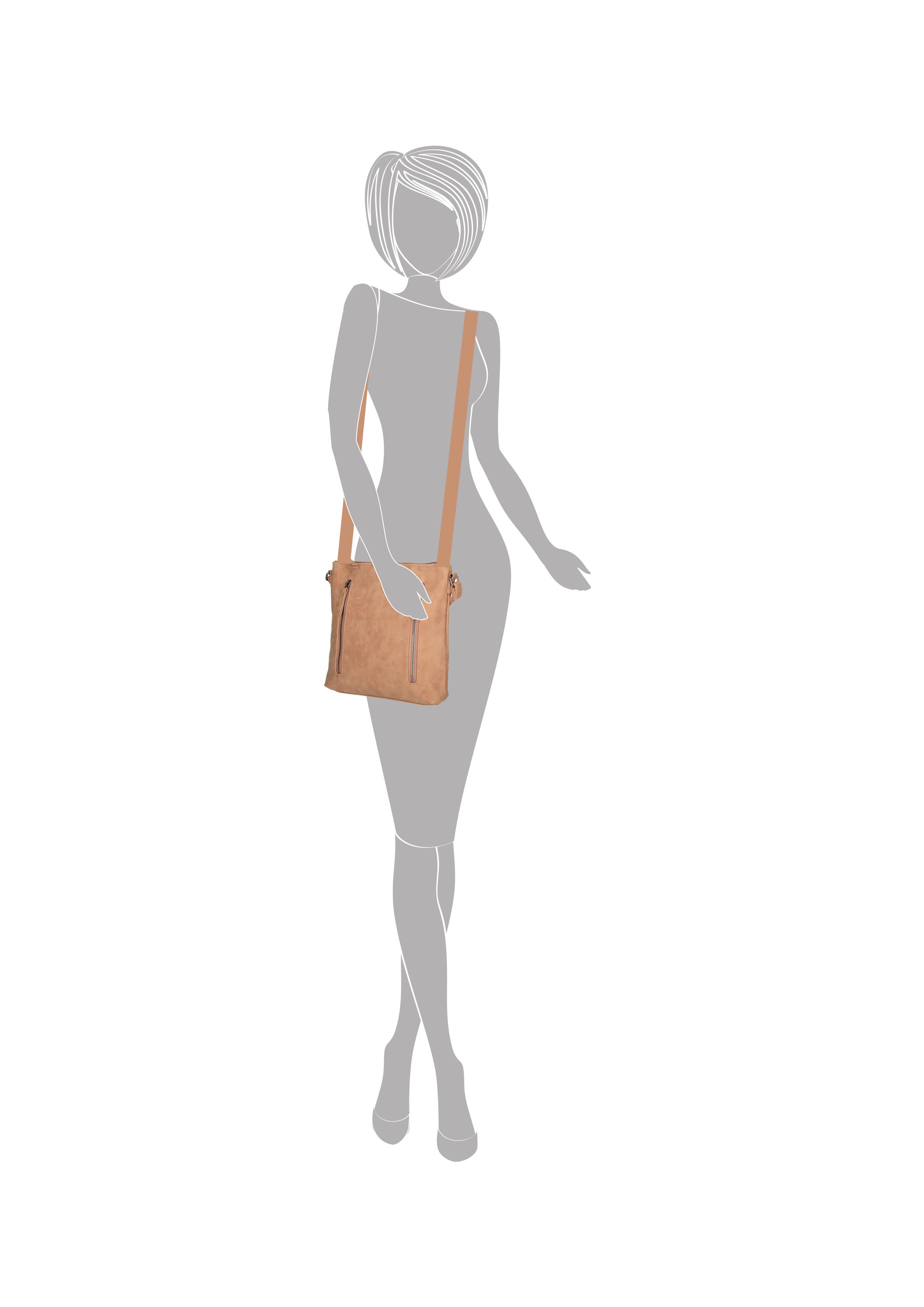 Enrico Benetti Kylie schouder/crossbody tas zacht roze