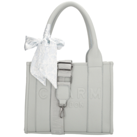 Charm London bond handtas natuur licht blauw