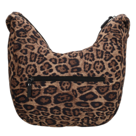 Beagles Clavia schoudertas luipaard beige