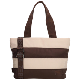 Zebra Trends Elske shopper streep bruin/beige