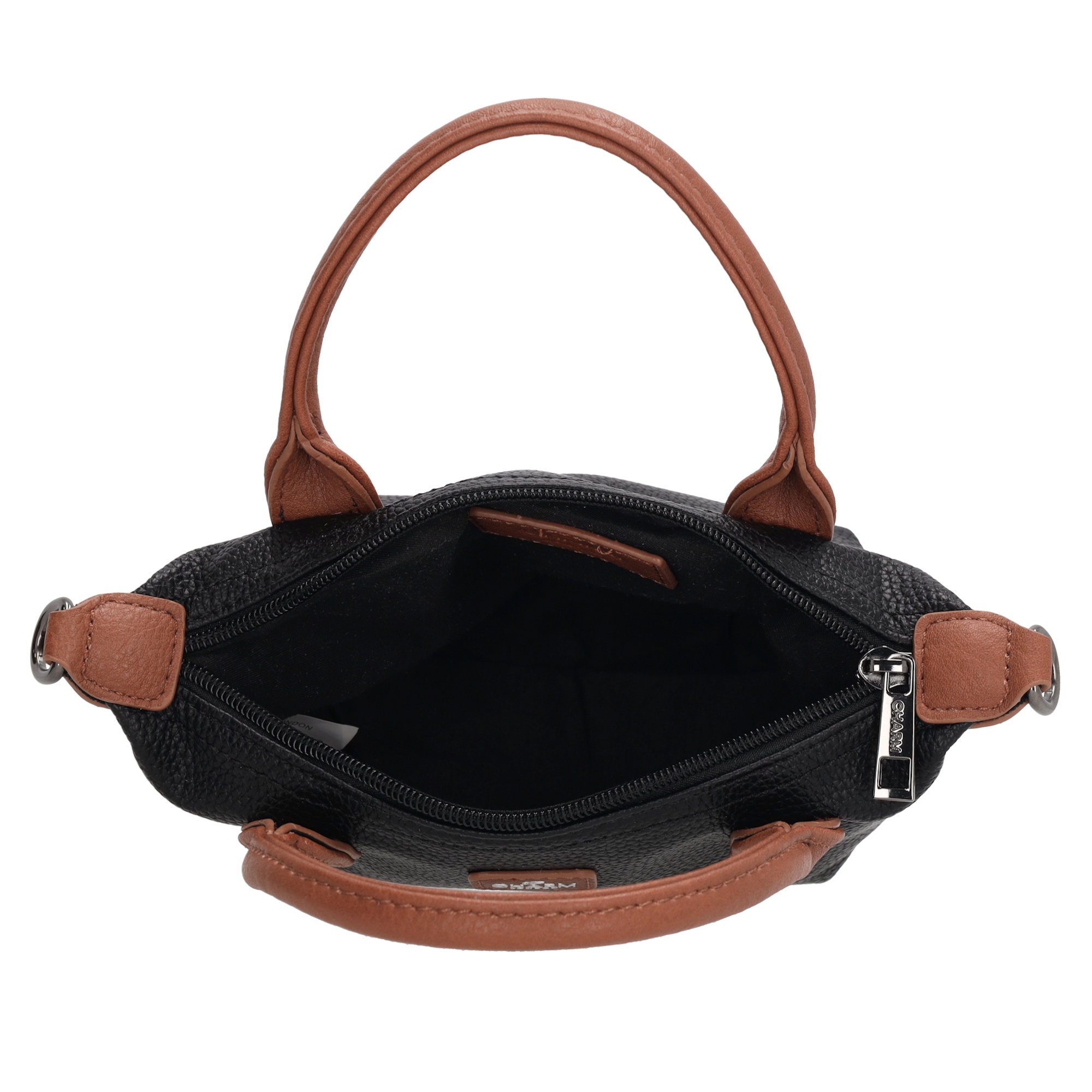 Charm London Buckingham palace handtas zwart cognac