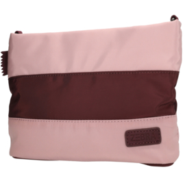Zebra Elske schoudertas streep bordeaux/oud roze