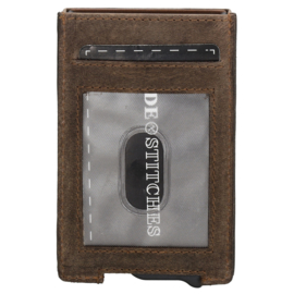 Hide & Stitches Idaho safety wallet donker bruin