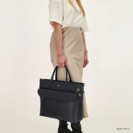 Charm London Cambridge laptoptas blauw