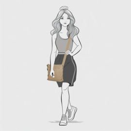 Enrico Benetti Harper crossbodytas midden taupe